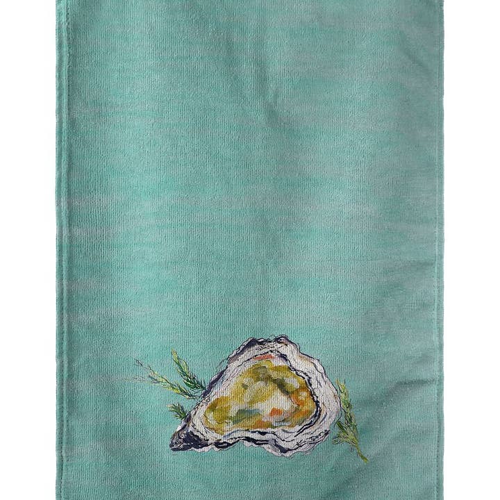 Torchon de cuisine Oyster Teal pour la vente par Betsy Drake Interiors