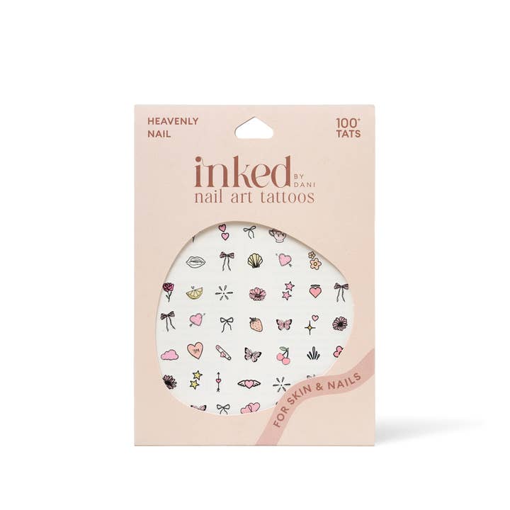 INKED by Dani - Wholesale Temporary Tattoo - Heavenly Nail Art Temporary Tattoo Pack