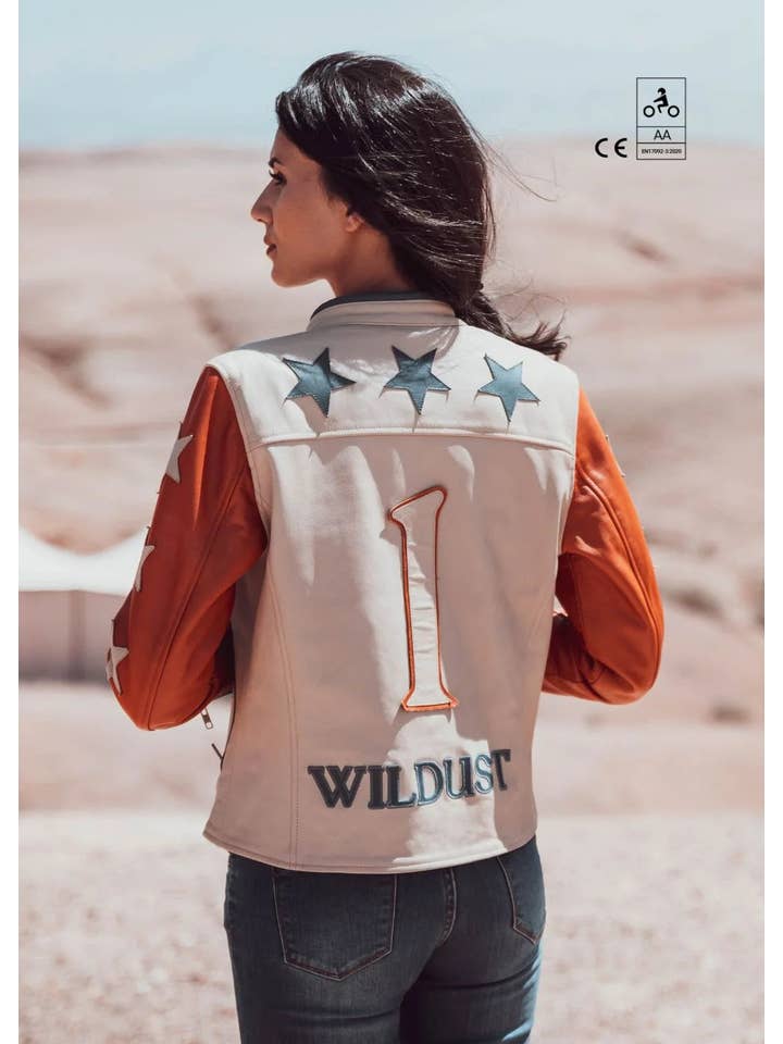 WILDUST - Wholesale Leather Jacket - Women's - STARS & STRIPES JACKET - BRICK7
