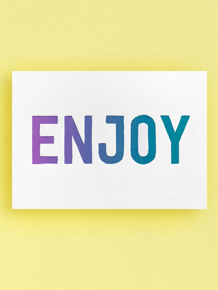 Enjoy for wholesale by Letterpress de Paris