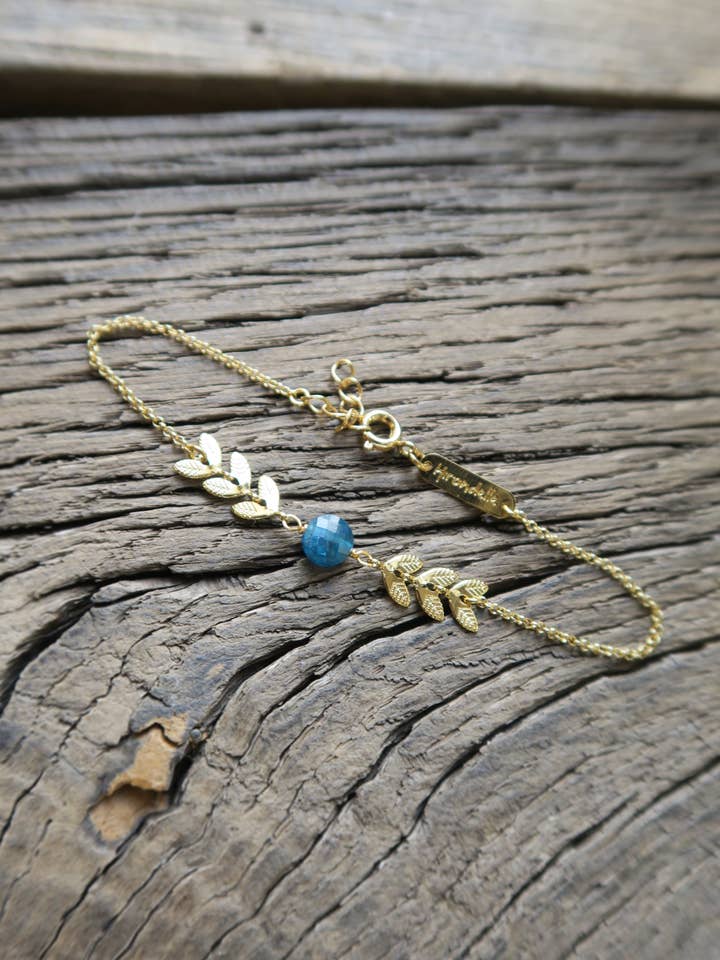 Pulseira de corrente Apatite epi - mini gaya, por atacado de Hirondelle Bijoux