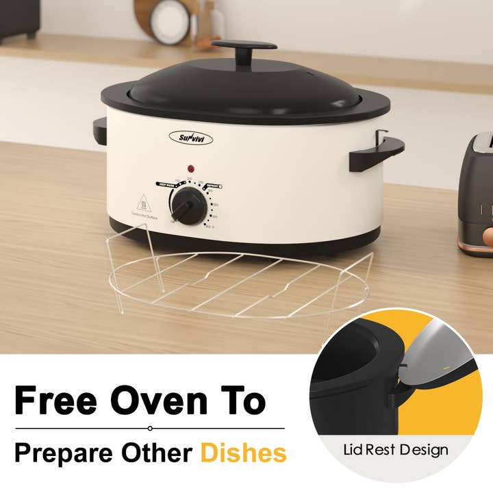 Heynemo - Wholesale Roaster - RoyalCraft 8-Quart Slow Cooker with Self-Basting Lid
