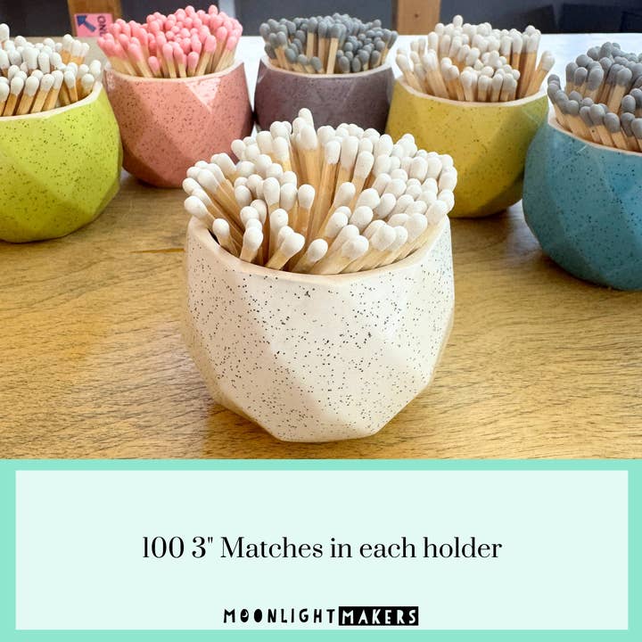 Moonlight Makers - Wholesale Match holder - Geometric Match Holders with Matches - 6 Colors4