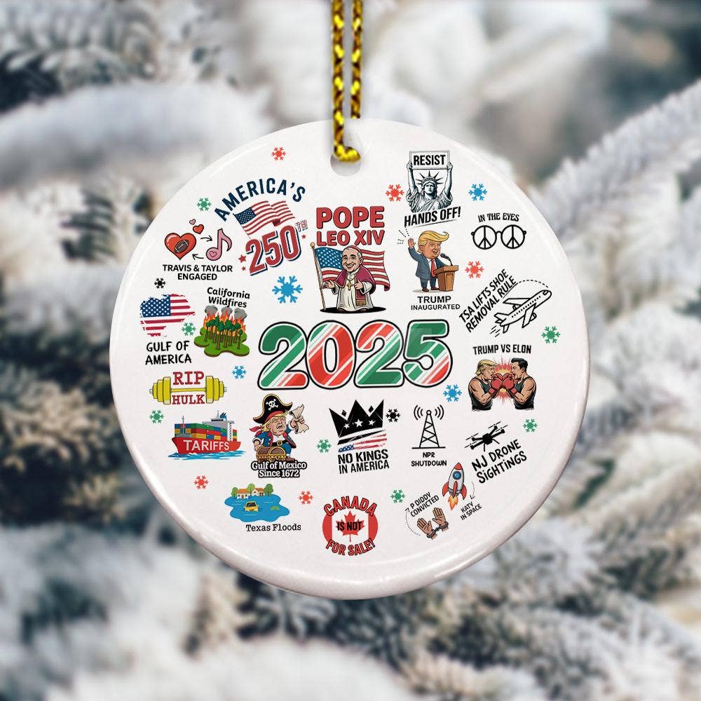 TMLECOM LTD – wholesale Ornament – 2025 Year in Review Ornament, Funny 2025 Christmas Ornament4