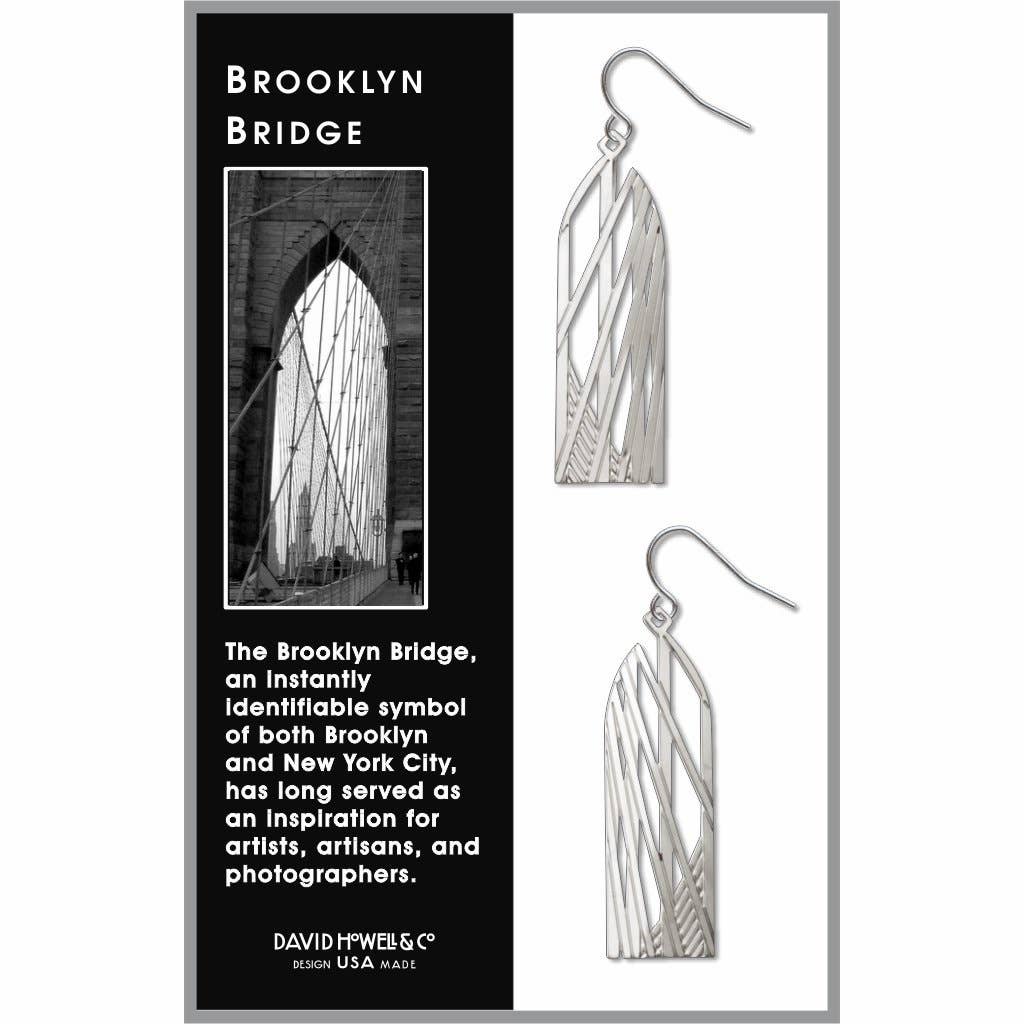 David Howell and Company - Wholesale Dangle Earrings - Brooklyn Bridge New York Earrings, MADE in USA1