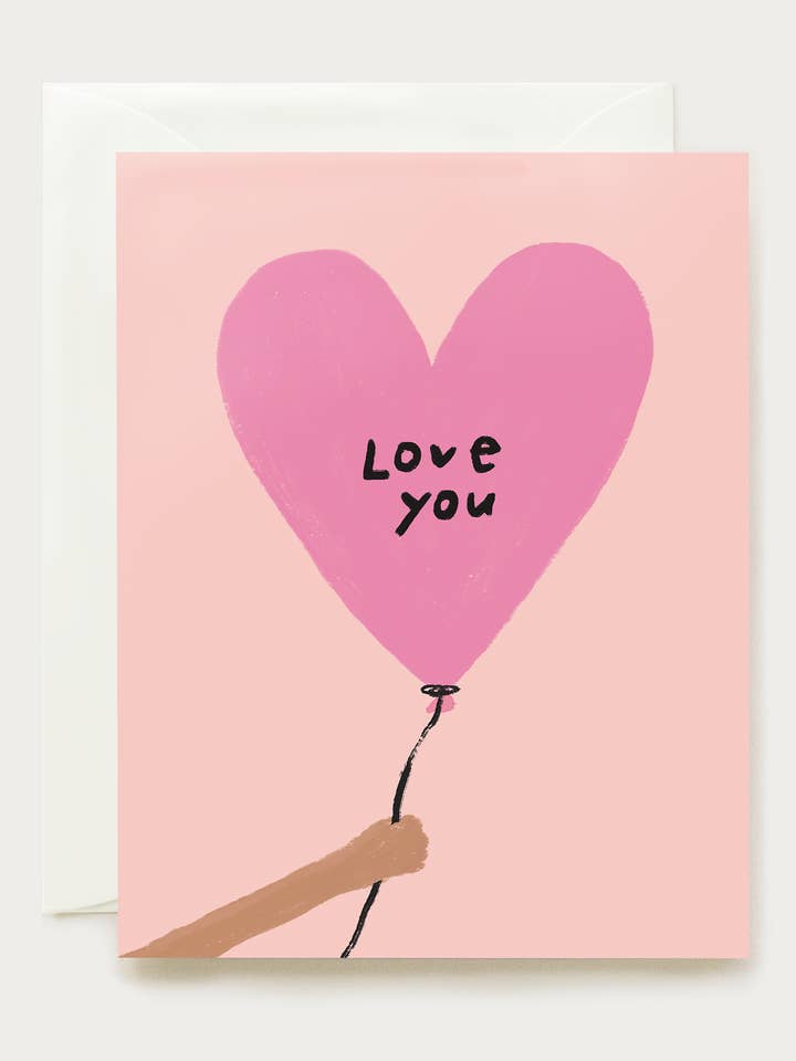 Love You Balloon Card for wholesale by Our Heiday