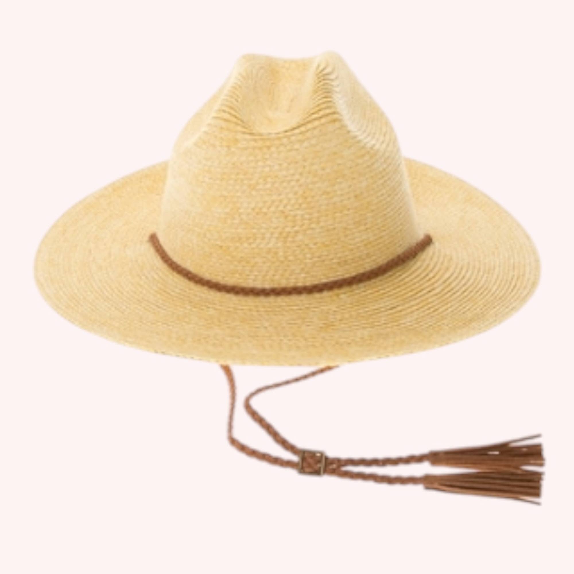 Queens INC - Wholesale Straw Hat - Women's - Packable Straw Cowboy Hat w/ Tassel Cord – UPF 50+11