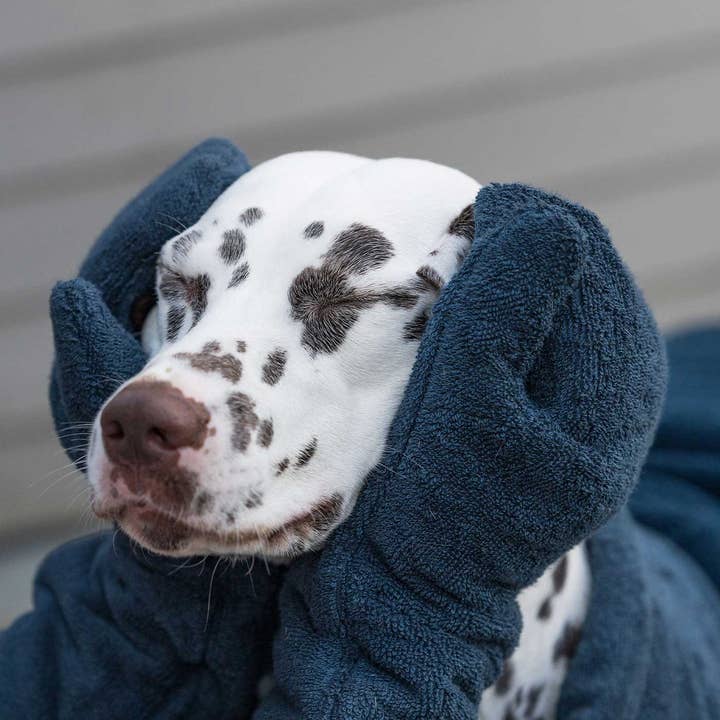 Bamboo Drying Mitts in Navy by Lords & Labradors for wholesale on Faire