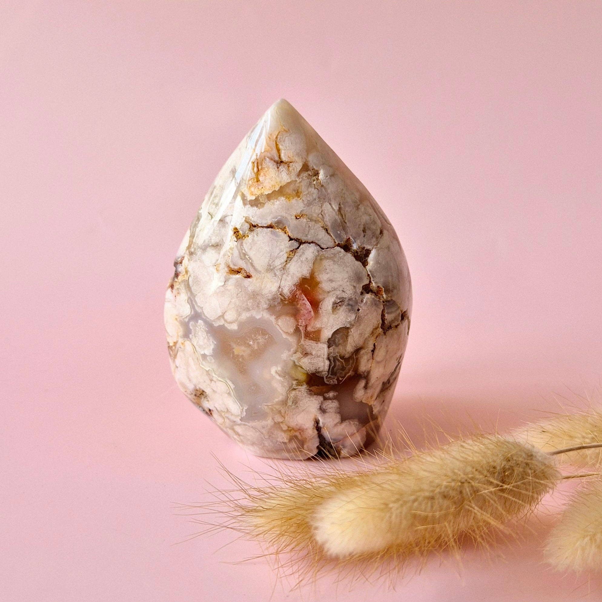 Moonlight Gemstones - Wholesale Spiritual Stone/Crystal - Druzy Pink Amethyst Freeforms & Flames – Magical Soft Energy8