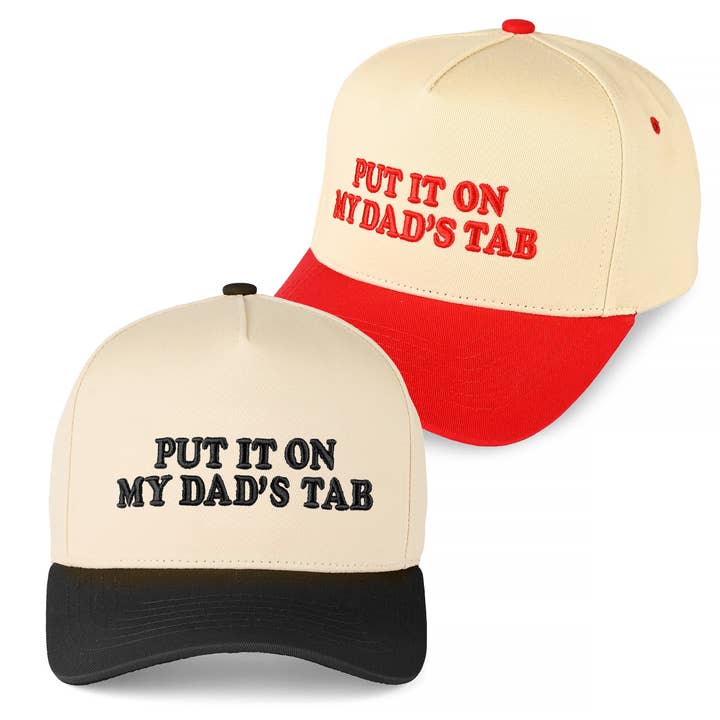 Hana – wholesale Trucker hat – Unisex – C.C PUT IT ON MY DAD'S TAB Letter Trucker Hat1