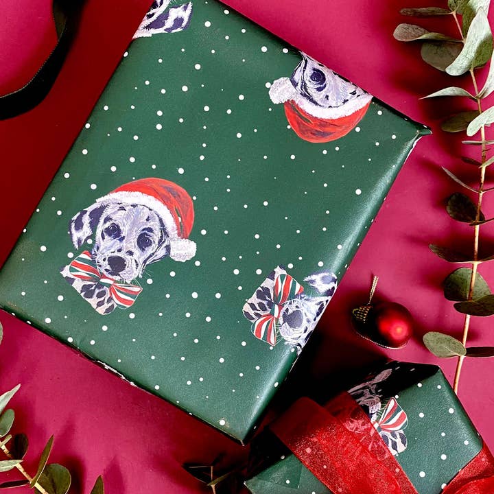 Carta da regalo natalizia dalmata per la vendita all'ingrosso da parte di Max Made Me