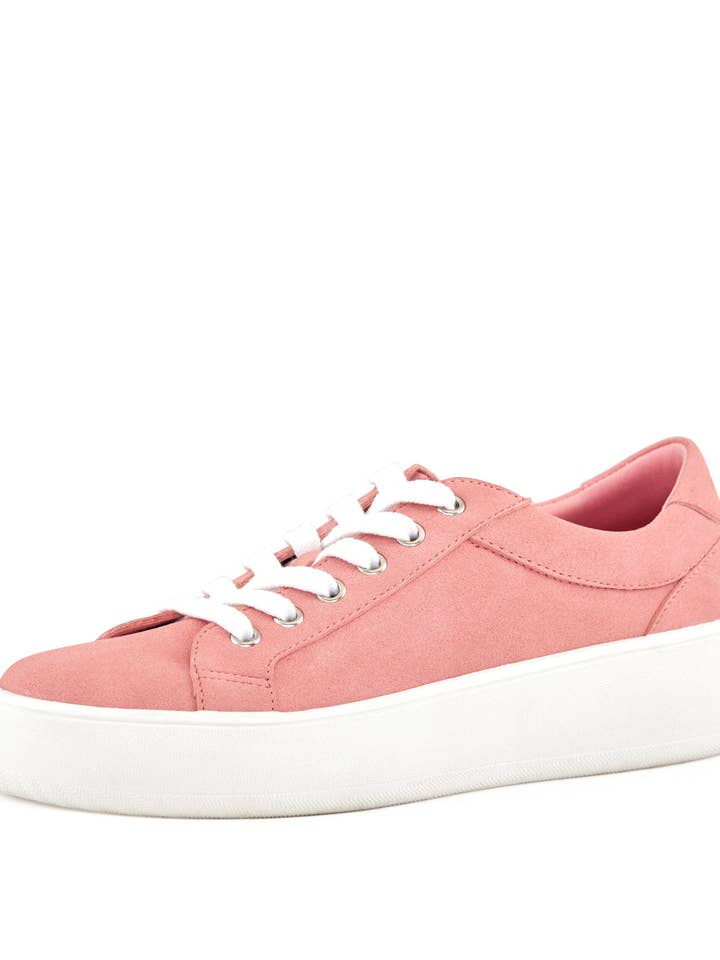 Zapatilla de mujer de microgamuza con cordones Venice rosa para venta al por mayor de Garden Naked