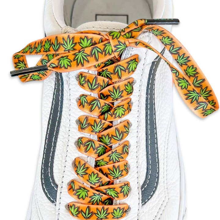 Spiffy Laces – Großhandel Schnürsenkel – Unisex – Weed Shoelaces Hellbraun 100% recycelte FLAT Premium-Schnürsenkel