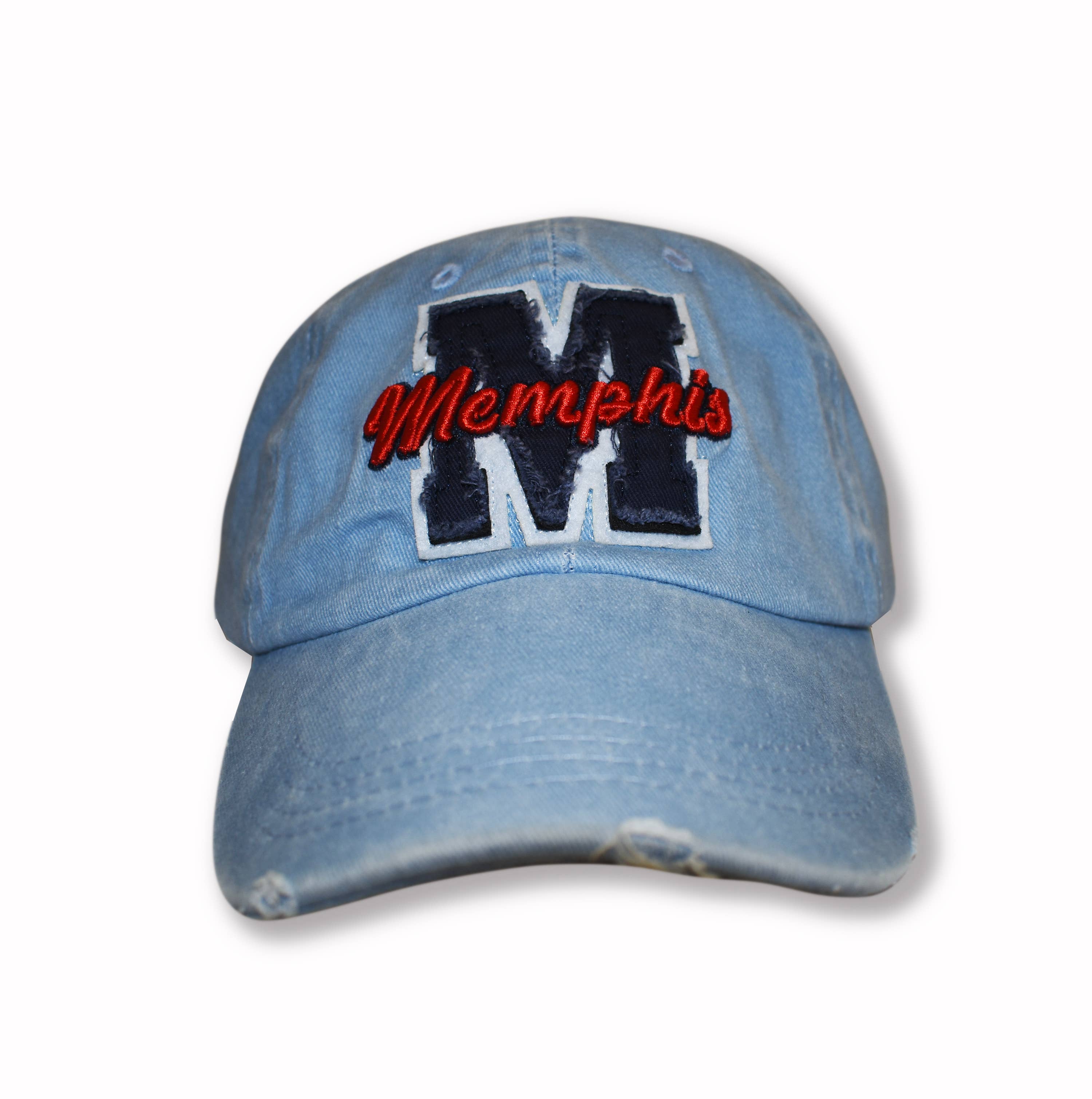 MID-SOUTH PRODUCTS - Vente Casquette de baseball – unisexe - Casquette Memphis en jean bleu1