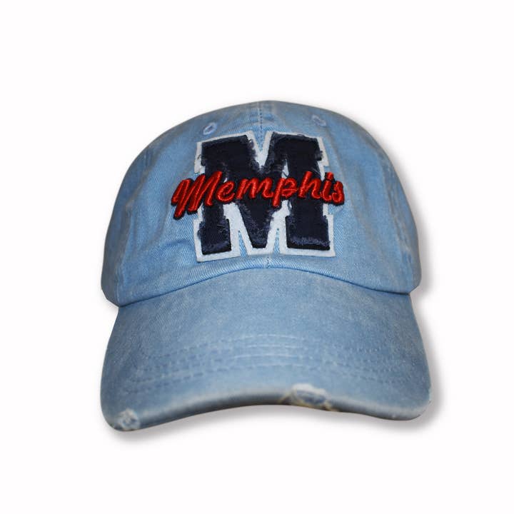 MID-SOUTH PRODUCTS - Vente Casquette de baseball – unisexe - Casquette Memphis en jean bleu1