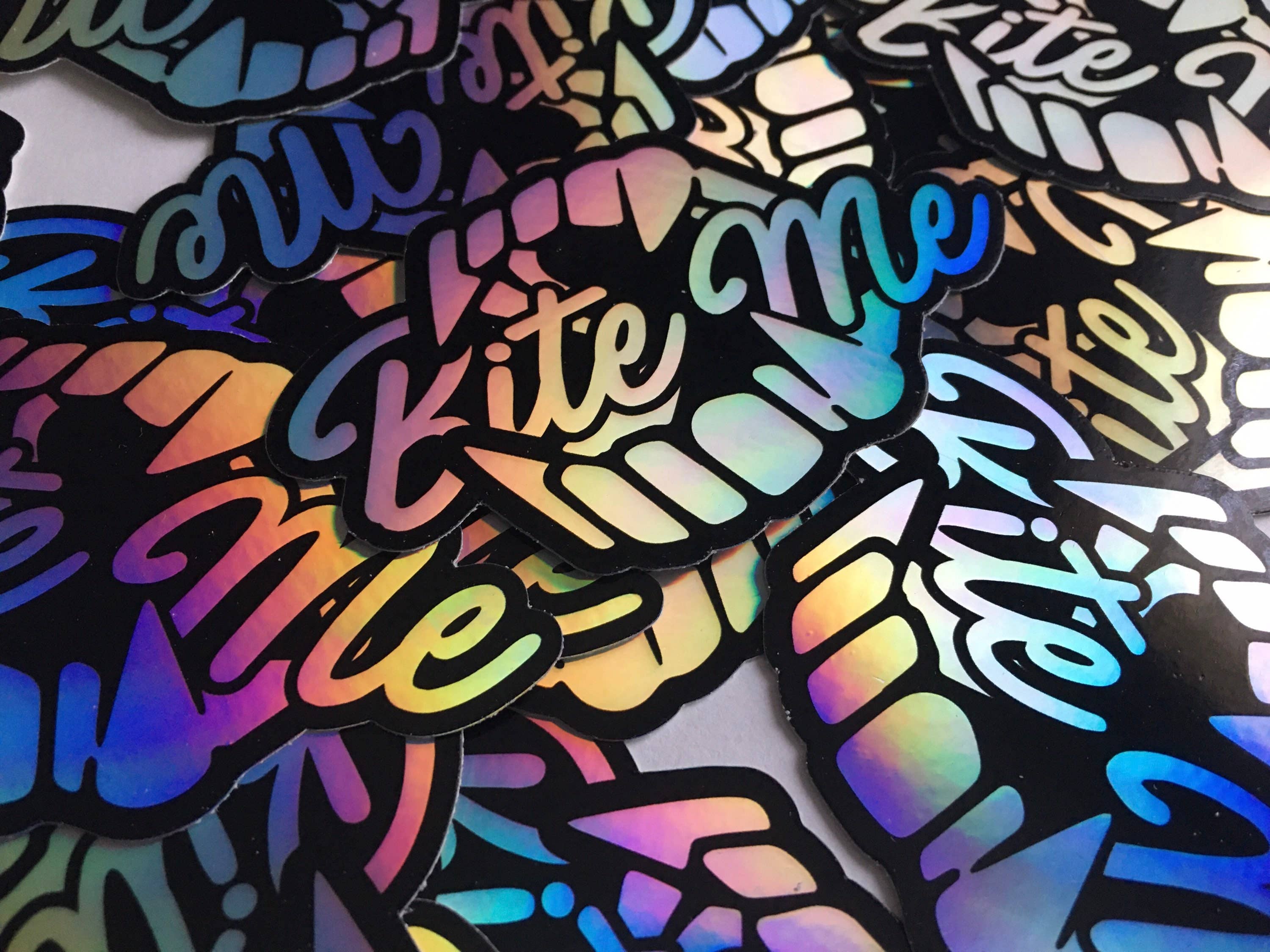 Fox and Brambles - Wholesale Sticker - Bite Me Sticker. Holographic Vinyl Sticker.1