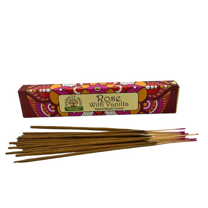 AW Artisan - Wholesale Incense - 12x Namaste Mandala Masala Incense - Rose and Vanilla1