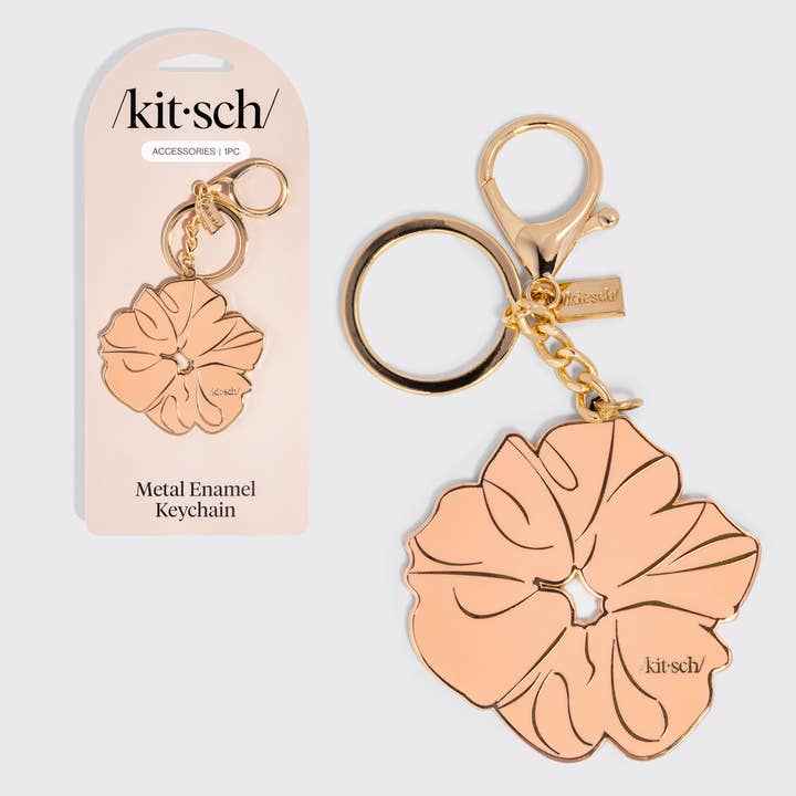 Metal Enamel Keychain Scrunchie - Terracotta for wholesale by KITSCH