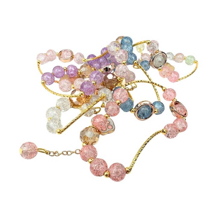 Cartoon Crystal Beaded Stretch Dangly Bracelets for wholesale by ZKY Wholesale