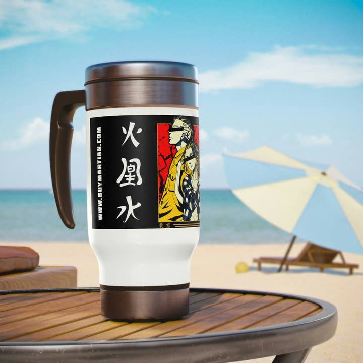 Buy Martian Merch™ - Wholesale Insulated Mug/Tumbler - Buy Martian Merch ™ | Anime 001 Stainless Steel Travel Mug with Handle, 14oz5