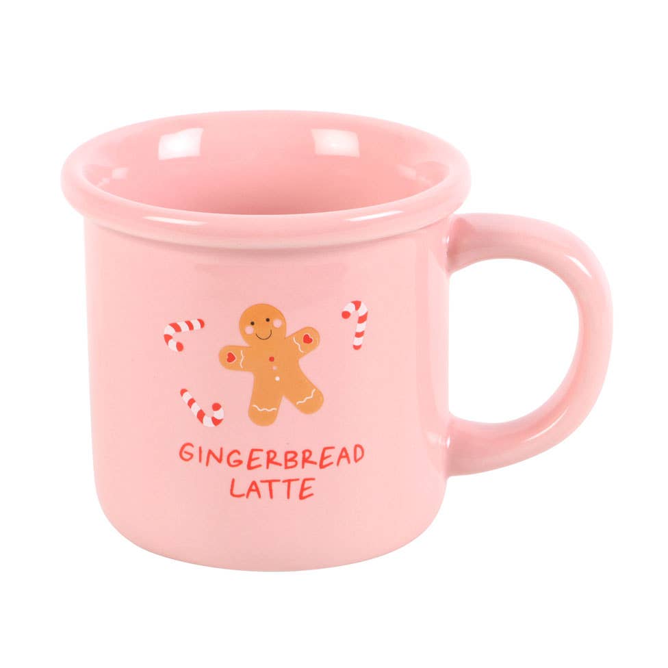 Something Different Wholesale - Wholesale Coffee Mug - Pink Gingerbread Latte Christmas Mug1