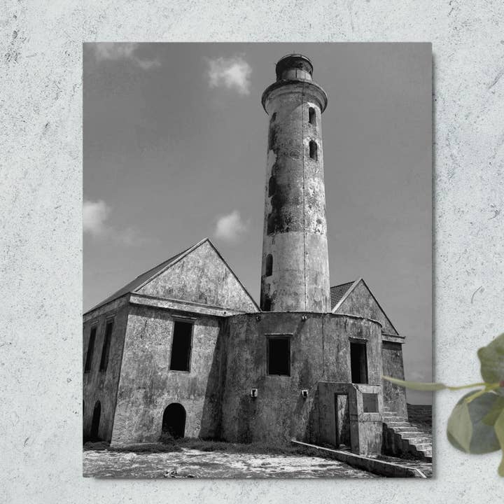 LIGHTHOUSE, BLACK AND WHITE, Metal prints for wholesale by VIBELINK
