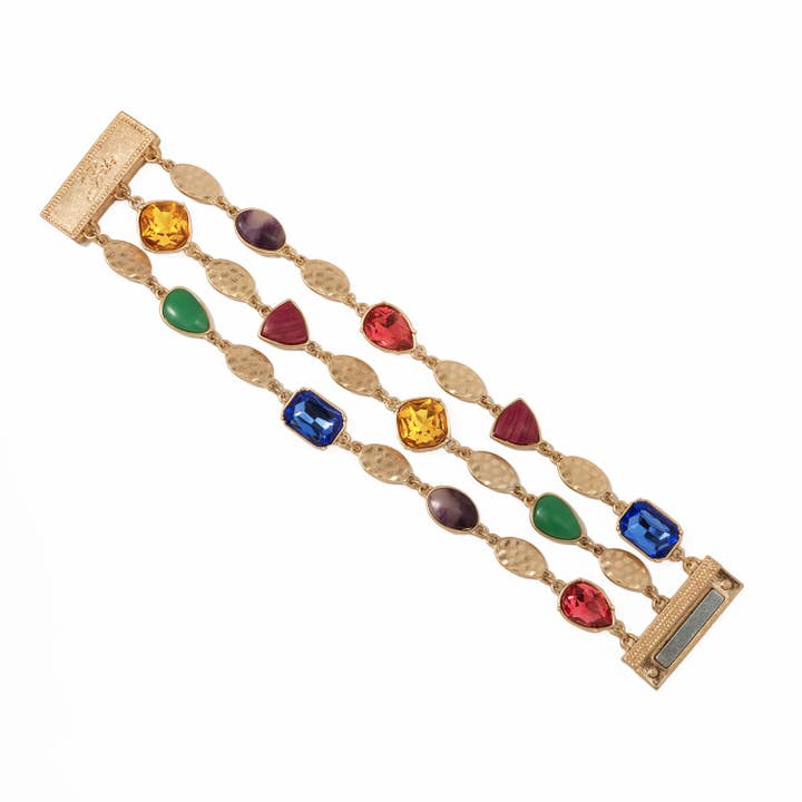 Bracciale a polsino a strati 'Bejeweled' per la vendita all'ingrosso da parte di Bibi Bijoux