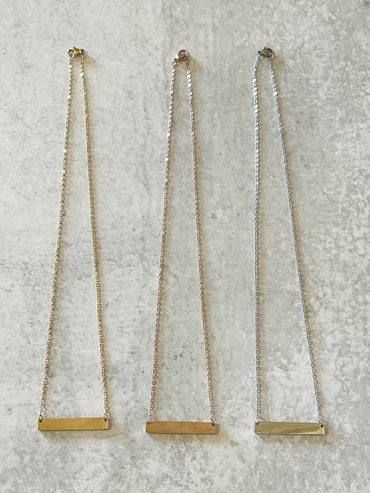 Horizontal Bar Necklace for wholesale by KW Laser Supplies