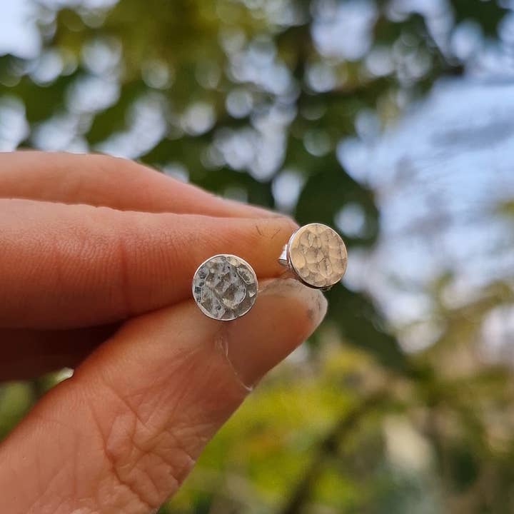 Sterling Silver Moonlight Lunar Glow Studs for wholesale by Nature's Finds Studio