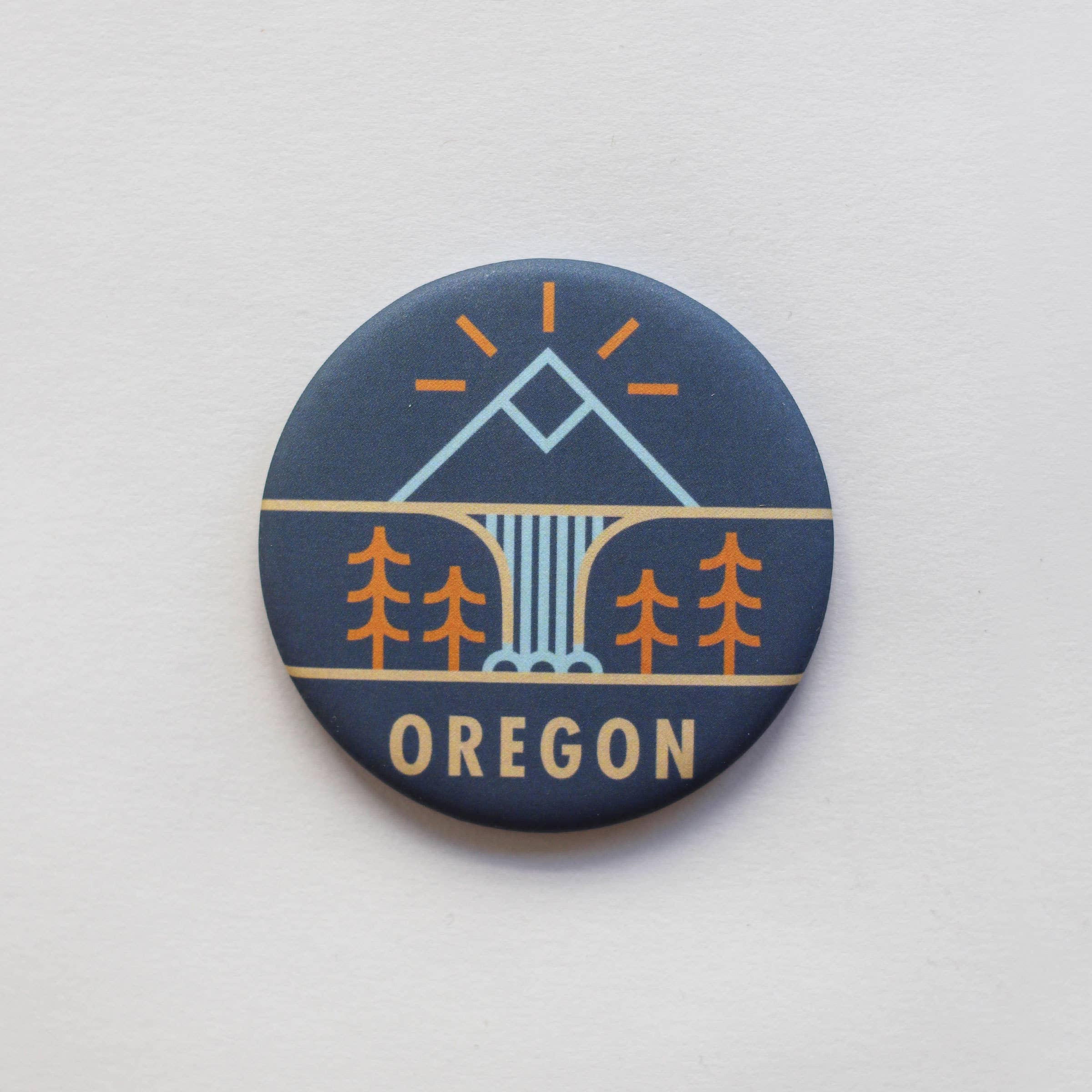 Tender Loving Empire – Íman por atacado – Ímã redondo de Multnomah Falls2