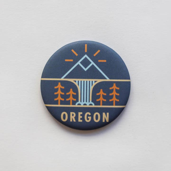 Tender Loving Empire - Wholesale Magnet - Multnomah Falls Round Magnet2