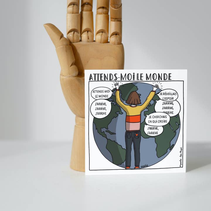 Map- Wait for me the world for wholesale by Les crayons de Valentine