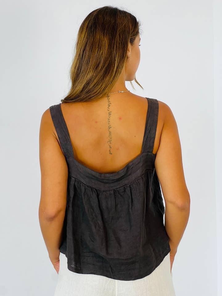 Linen & More - Wholesale Button Down Shirt - Women's - REF 23197 TOP LINEN T-SHIRT 100% BUTTONS