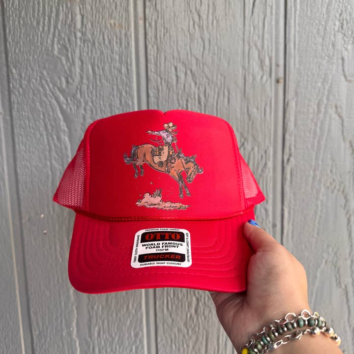 CraftsbysummerlynnLLC - Wholesale Trucker Hat - Women's - Bronc blaze trucker hat0