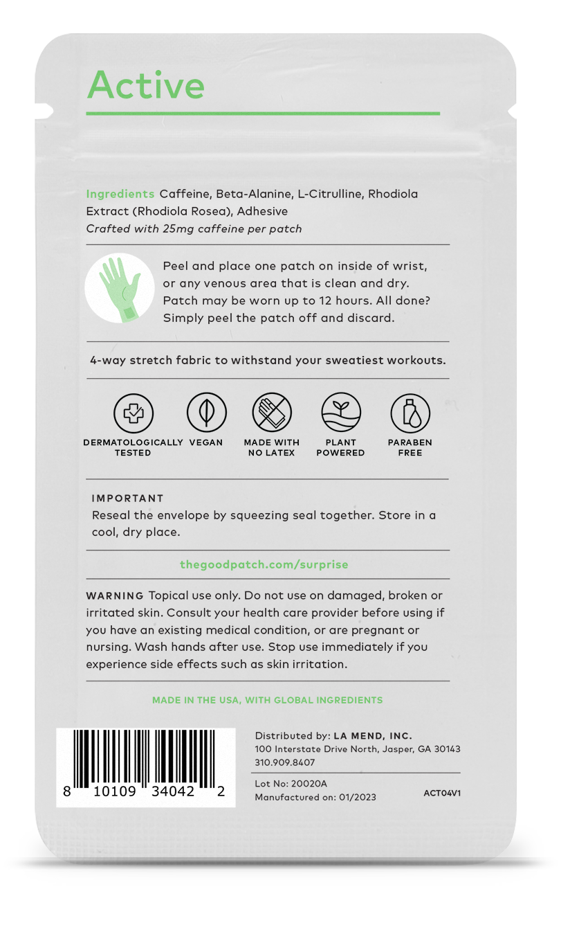 The Good Patch - Wholesale Oral Supplement/Vitamin - Active Wearable Wellness Patch4