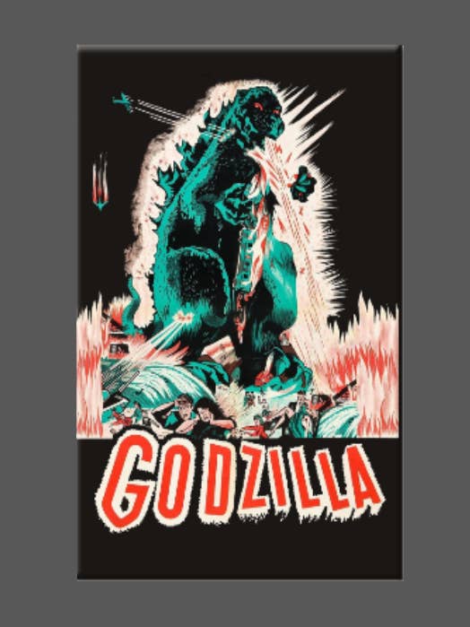 GODZILLA, Magnet, Button, Mirror, Fridge Magnet, OG POSTER for wholesale by Ba Ba Buttons