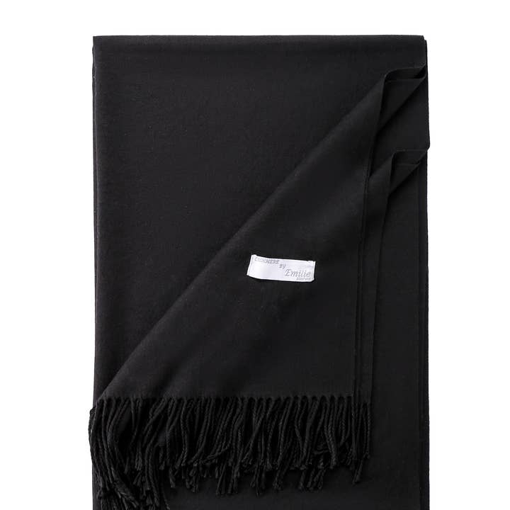 Emilie collection – wholesale Halsduk - Dam – Pashminasjal svart3