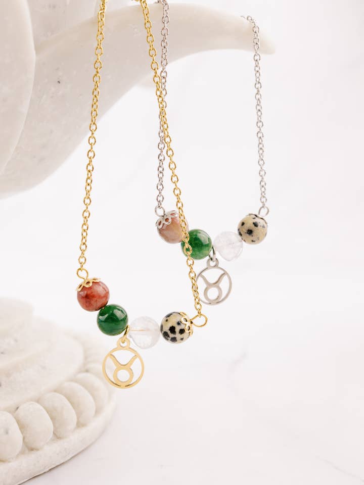 Gemstone Taurus Necklace | Zodiac Collection for wholesale by WonderLight