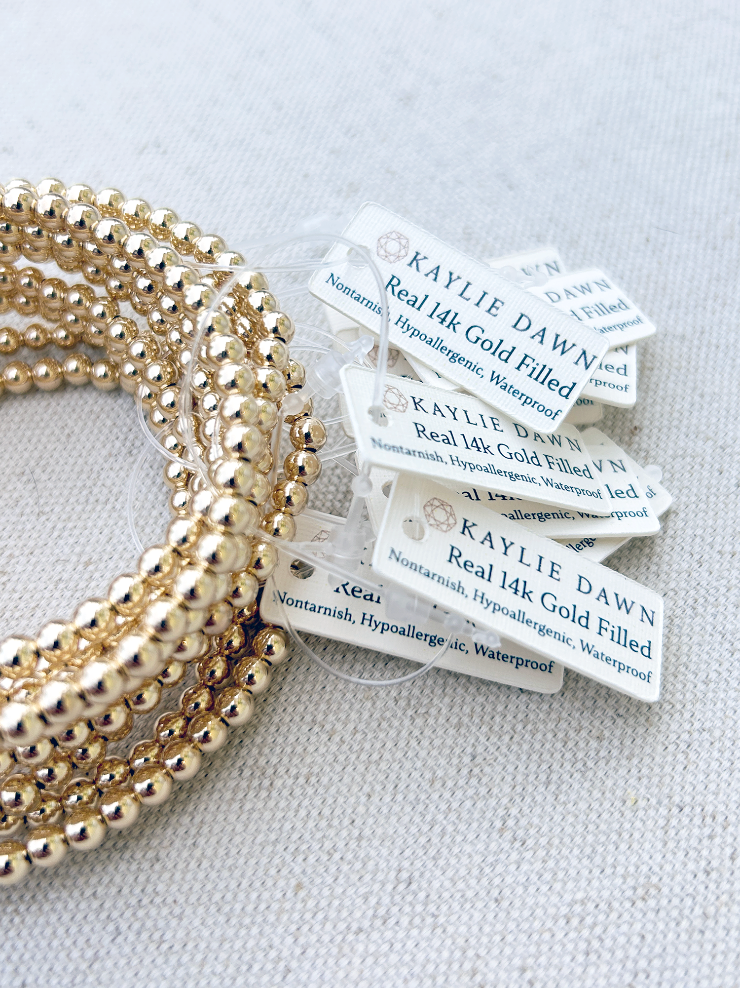 Kaylie Dawn Jewelry - Wholesale Armband met kralen - Set van 6: Anna Handgemaakte Rekbare Armband met Echte Parel4