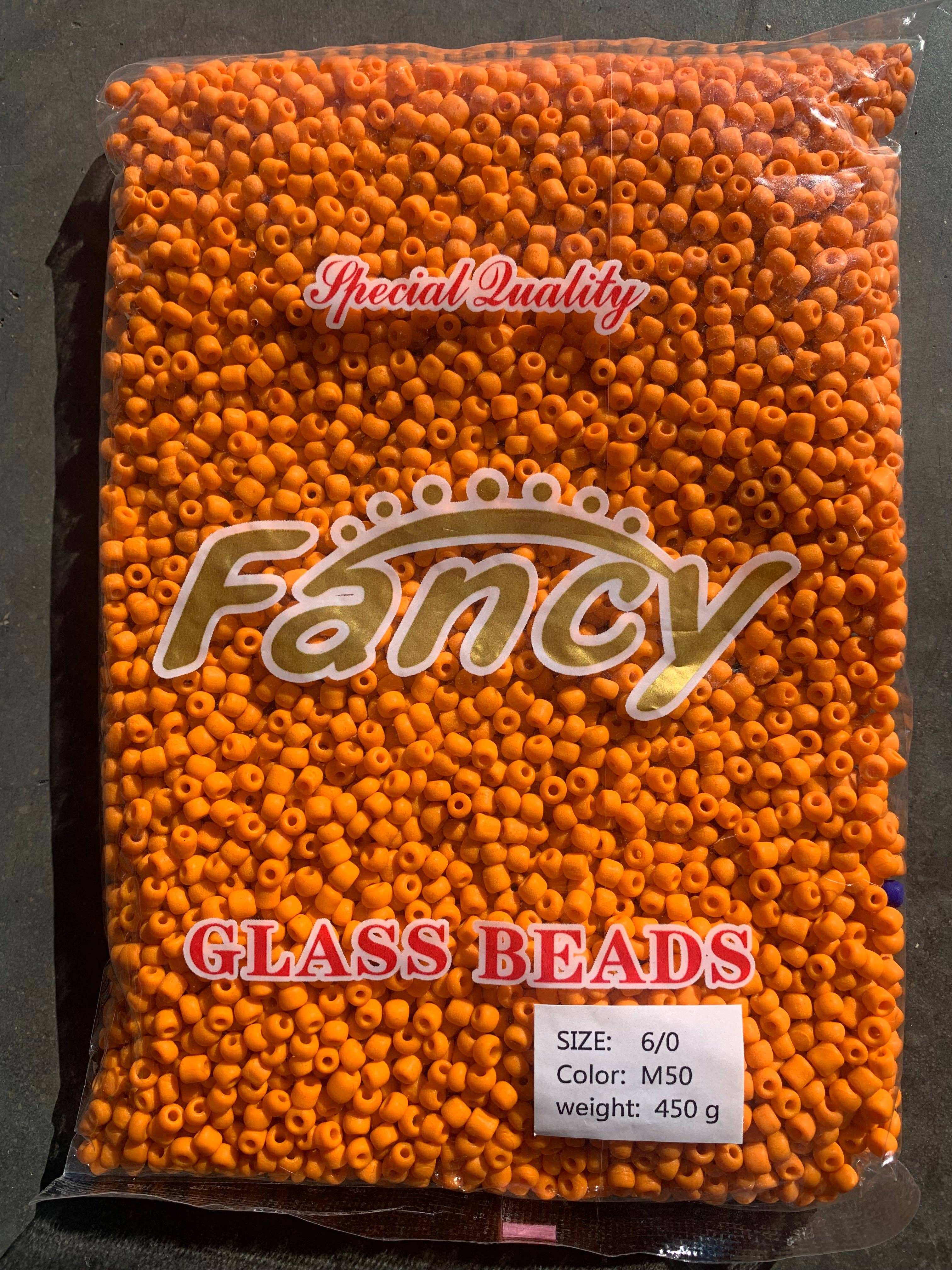 MaddieMayShop - Venta al por mayor Cuentas - Perlas de semillas 6/0, perlas de semillas a granel, perlas de vidrio esmerilado de 450 gramos6