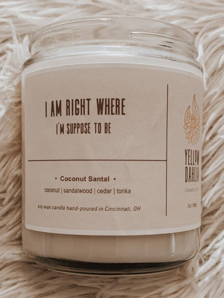 Santal noix de coco pour la vente par Yellow Dahlia Candle Co.