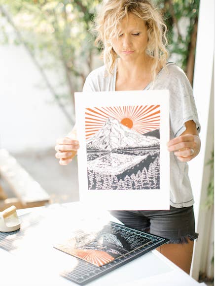 New Beginnings Block Print 11x14 pour la vente par Kelsi Cross Studios