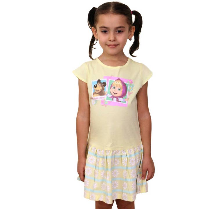 Masha e o Urso – Vestido com estampado Amigos para Sempre por atacado de Comfort Clothing INC
