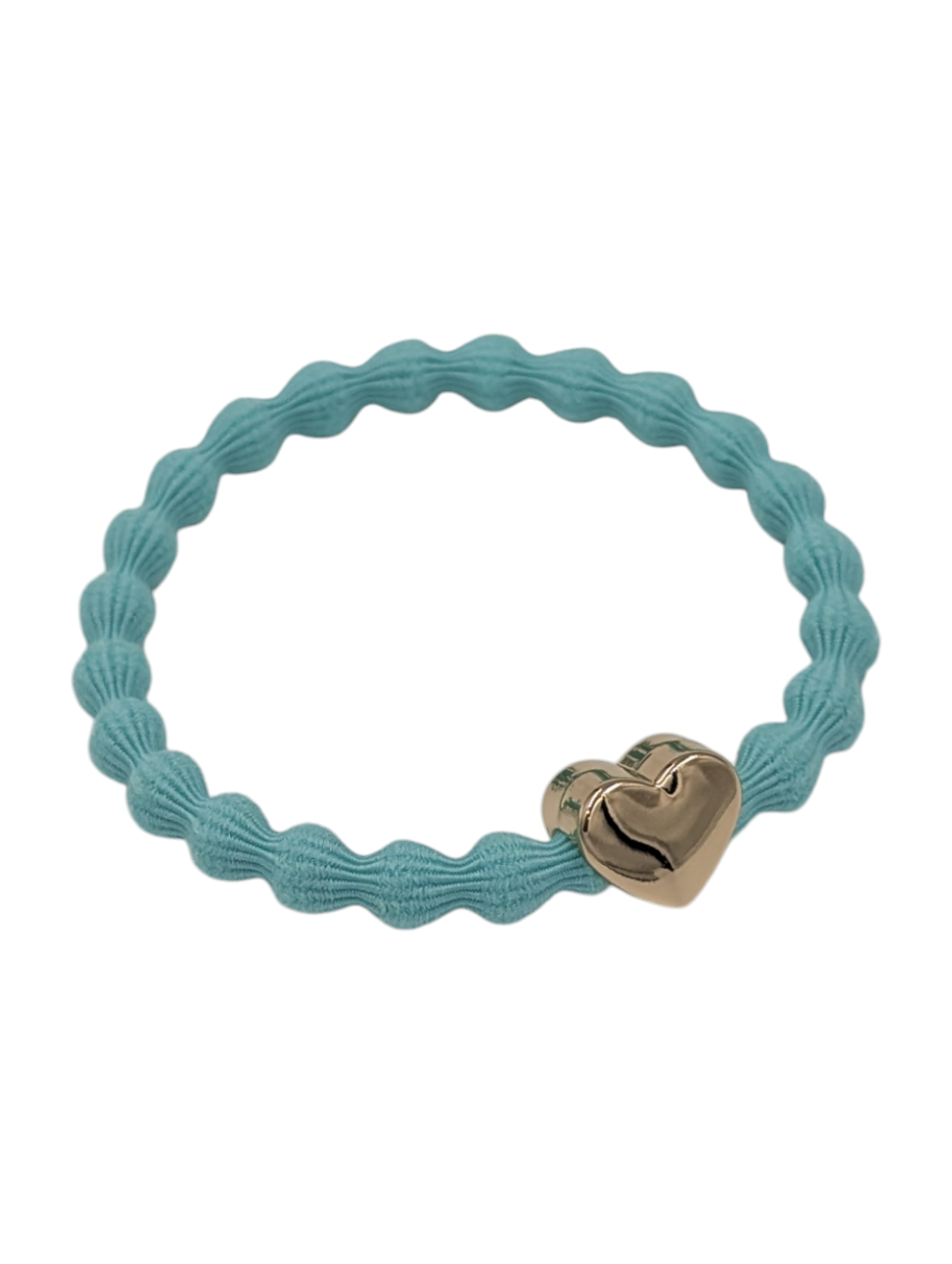 Last True Angel - Wholesale Hair Tie - Wave Hair Tie with Gold Heart Charm (Various Colours)4