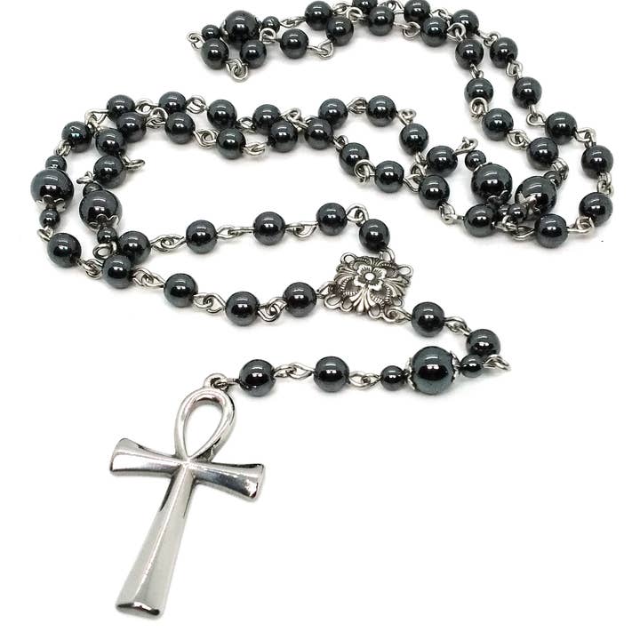 JunkyardBat – Colar de contas de oração por atacado – Terço de Tornozelo em Aço