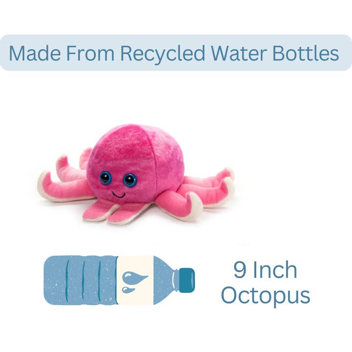 The Petting Zoo – Engroshandel Plyslegetøj - Børn og baby – 10" (23 cm) Slapstix Blæksprutte Plys Slap Armbånd3