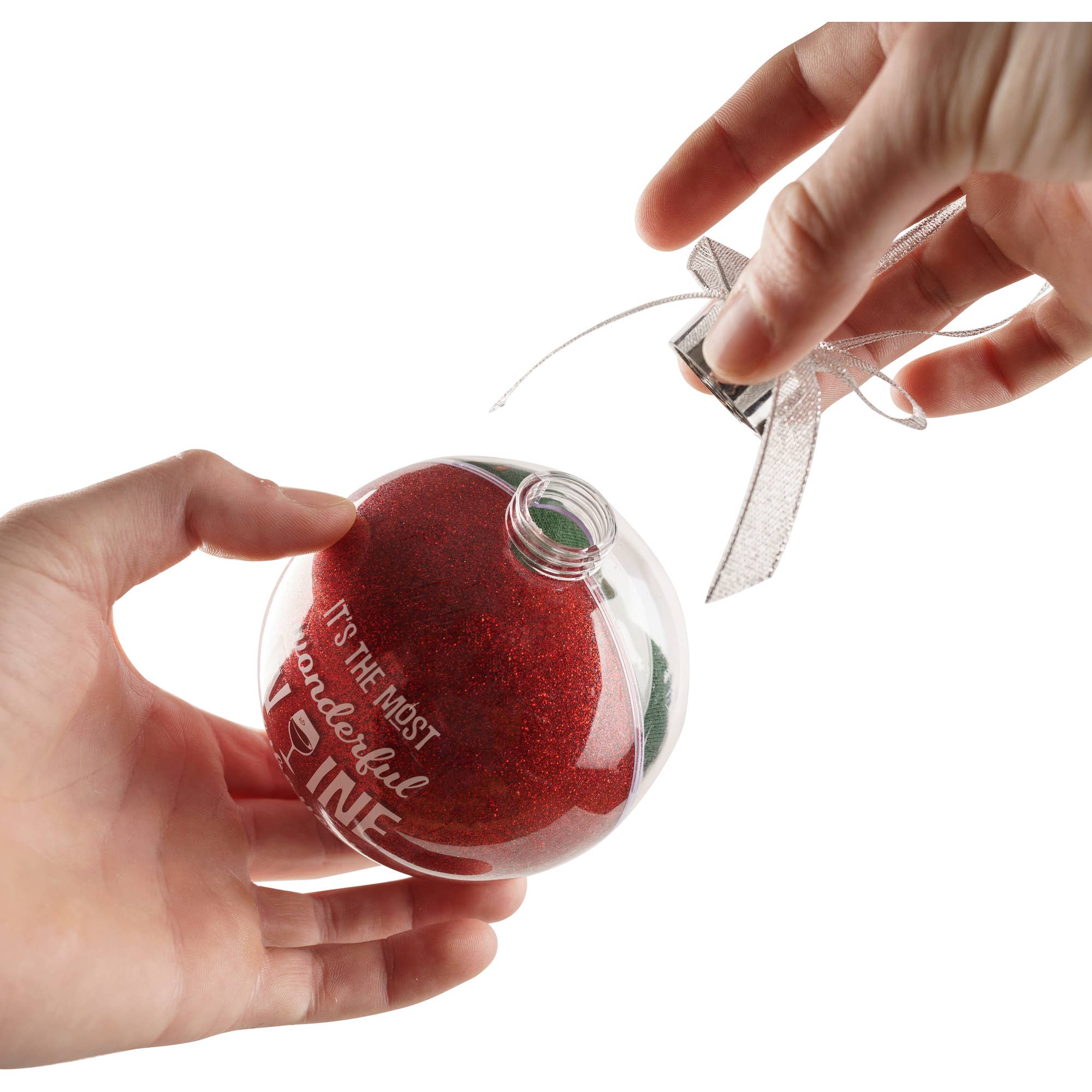 Pavilion - Wholesale Ornament - The Wine You're With - 4" Ornament with Unisex Holiday Socks5