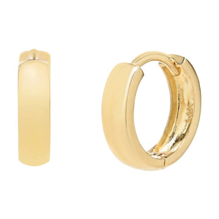 Ofina Jewelry - Vendita all'ingrosso Orecchini a cerchietto - Abbracci piccoli e audaci in oro massiccio3