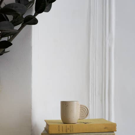 Caneca cerâmica âmbar - Preto manchado por atacado de Oustao