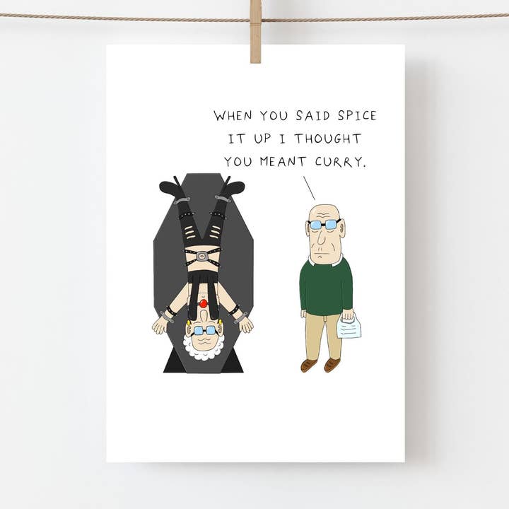 Curry Night Anniversary Card for wholesale by AJS STUDIOS